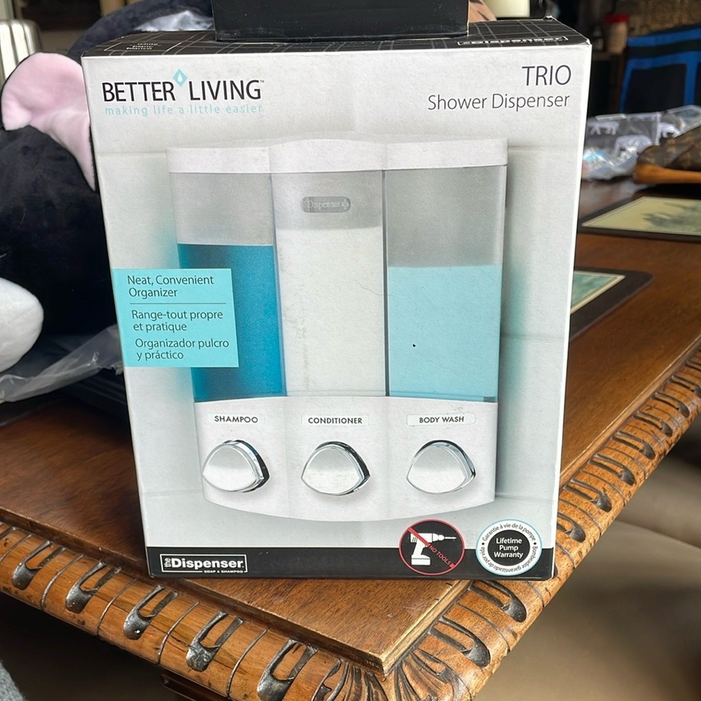 Better Living Trio Shower Dispenser NIB